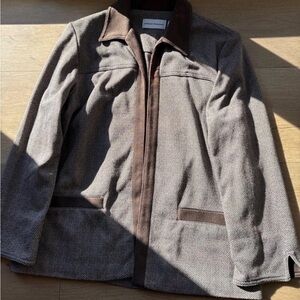 Alfred Dunner Brown Herringbone Jacket